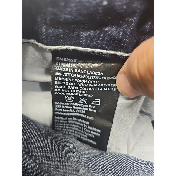 Southpole  Men's Biker/Moto Denim Pants Blue Size 30x32 Distressed - Picture 14 of 14